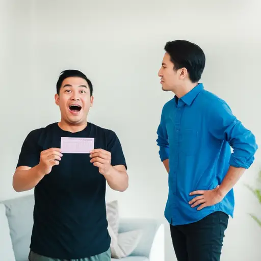 "我中了彩票！" "你在开玩笑吧！"