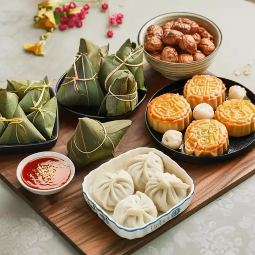 许多节日都有特别的传统食物。