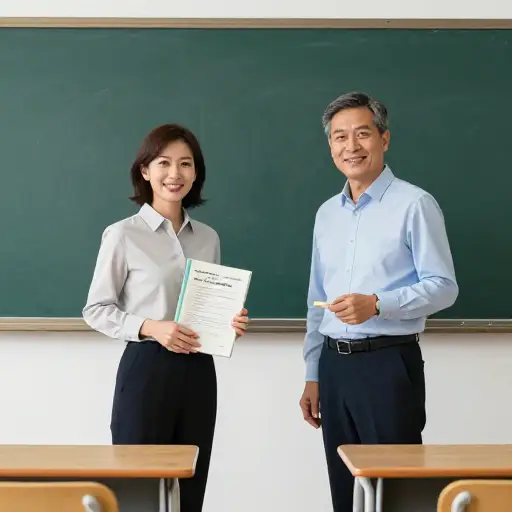 在我工作的学校，有两位经验丰富的英语老师。