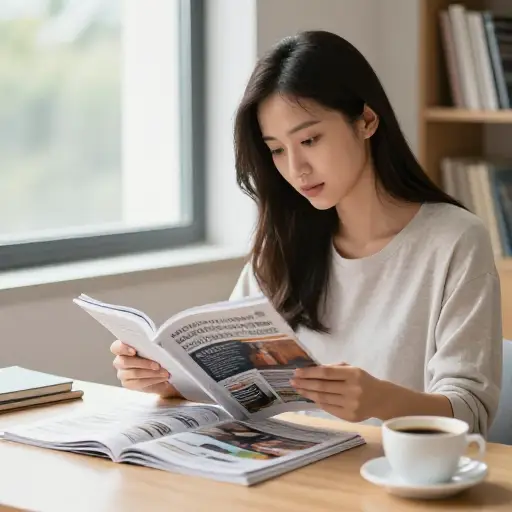 为了跟上最新的研究，她每天都阅读学术期刊。