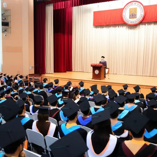 大学校长将在毕业典礼上发表演讲。
