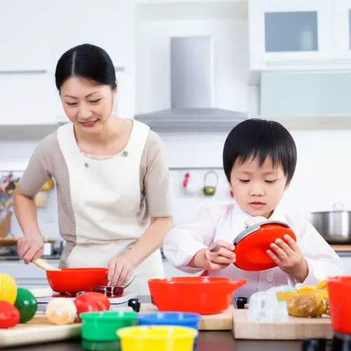 小孩子们喜欢模仿父母的行为。