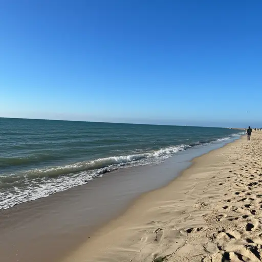 阳光明媚的日子最适合去海边散步。