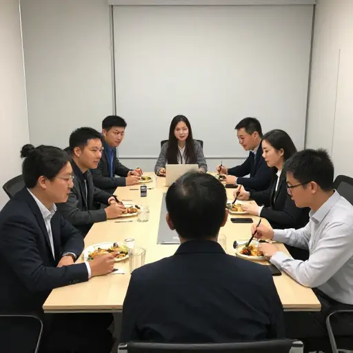 公司为退休员工举办了告别午宴。