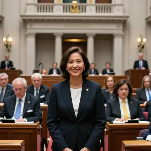 她在最近的选举中赢得了一个议会席位。