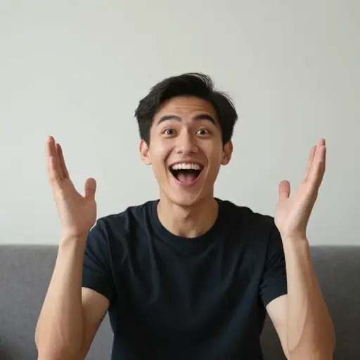 当我告诉他我做了什么时，他变得非常兴奋。