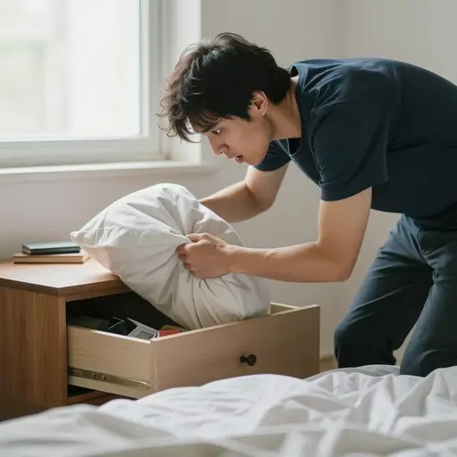 我搜遍了卧室，但找不到我的手表。