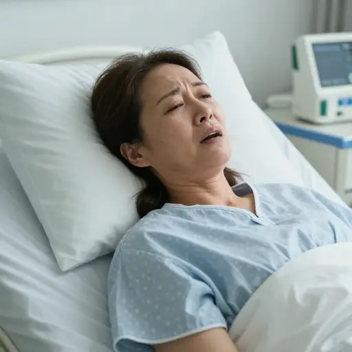 她患了中风，导致她无法说话。