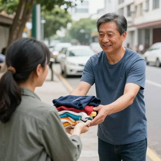 他的善良在他慈善行为中显而易见。