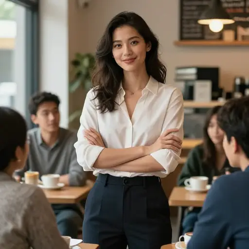 她不是他通常喜欢的那种类型，但她的自信极具吸引力。