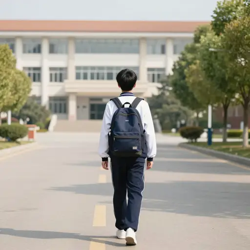 他每天去上学。