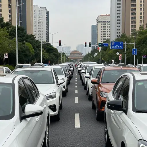 他本来会早点到的，但路上堵车了。