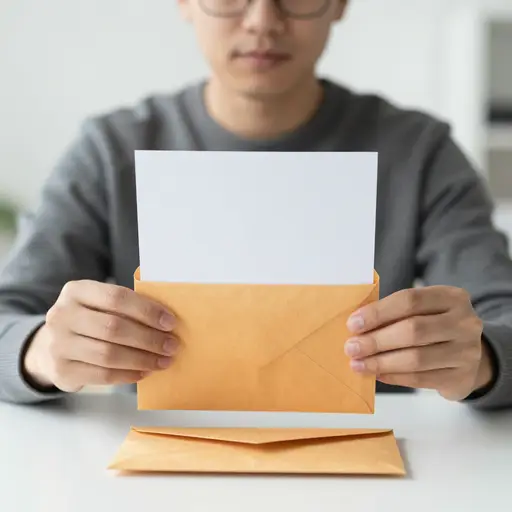 我今天在邮件中收到一封重要的信。