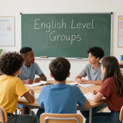 我建议我们应该根据我们的英语水平被分组。