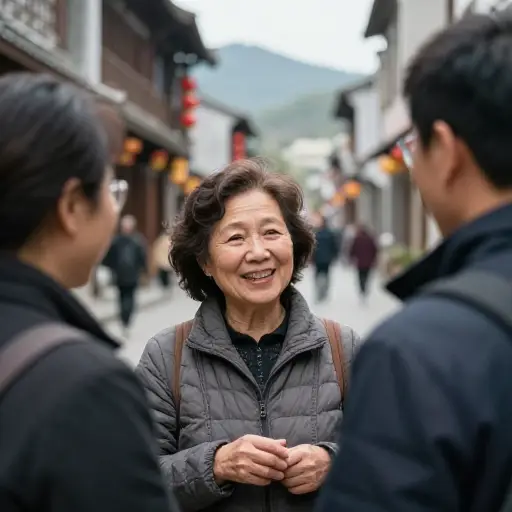 她说话带有地方口音。