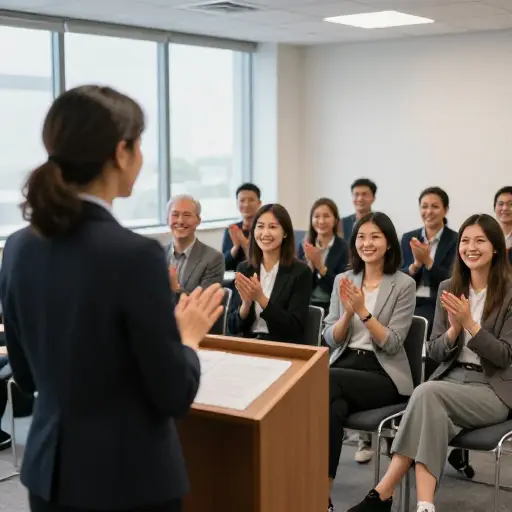 她的第二次演讲比第一次好得多。
