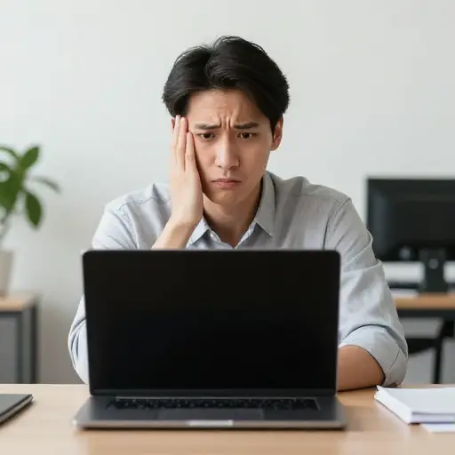 我登录了工作电脑，但系统宕机了。
