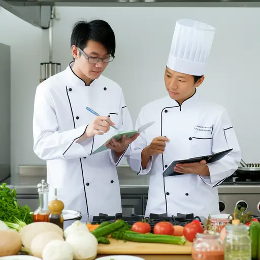 作为一名学徒，他是烹饪技巧的勤奋学习者。