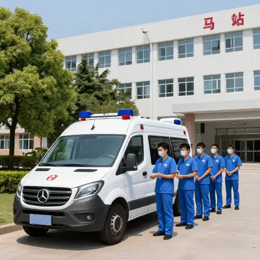 救护车和医护人员随时待命，以应对突发事故。