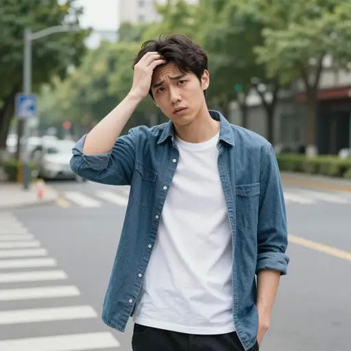 他对方向有点含糊。