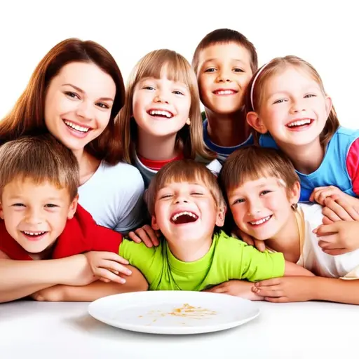 孩子们开心地吃完了所有的蛋糕。