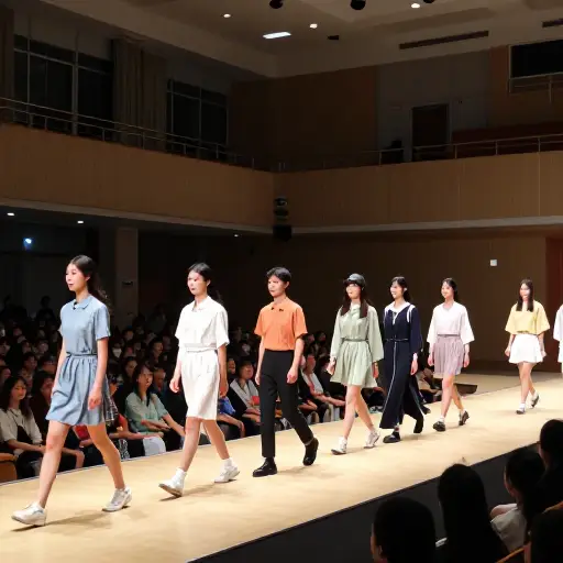 我们学校每年都有一次时装表演。