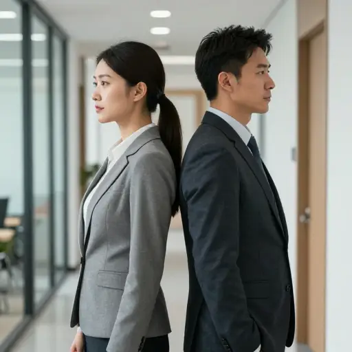 分歧之后，这两位同事互不说话。