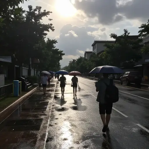 雨可能到午饭时就停了。