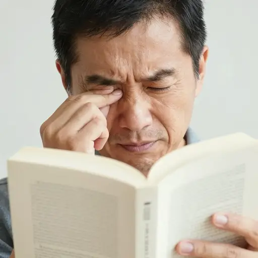 事故之后，他的视力变得很差，即使是大的印刷字体看起来也很模糊。
