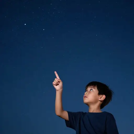 数了这么多星星后，他开始记不清数目了。