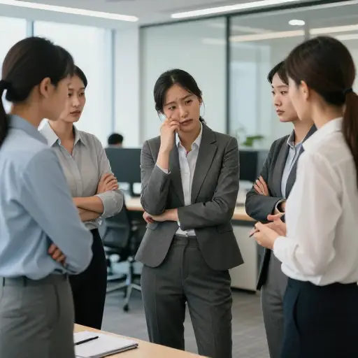 由于减薪，一种不满情绪在办公室里蔓延开来。