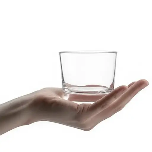请小心地拿着这个玻璃杯。