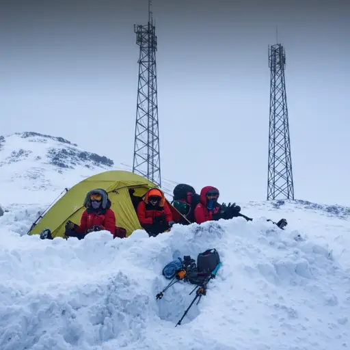 暴风雪把我们困在了山上，没有食物也没有信号。