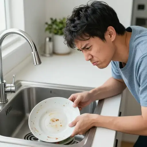 如果看到几个脏盘子就让你生气，那我觉得你有问题！