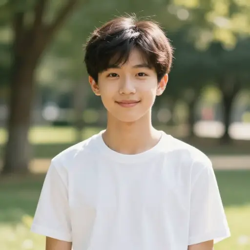 我看到了一个英俊的男孩，然后我爱上了他。