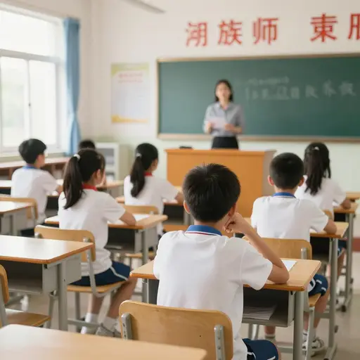 彼得坐在教室的后面。