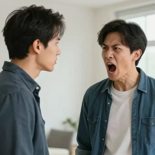 如果我批评他，他会变得有攻击性并开始大喊大叫。