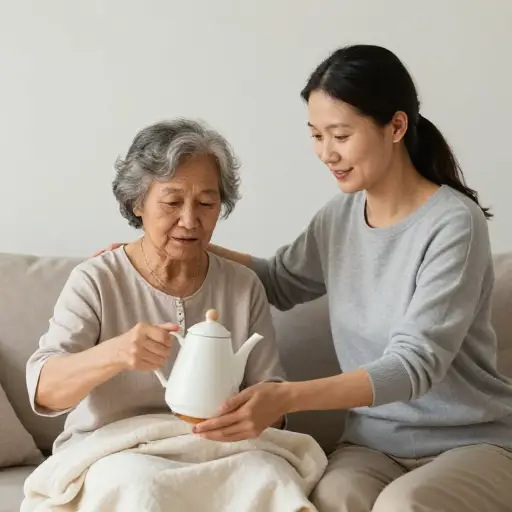 她必须待在家里照顾年迈的母亲。