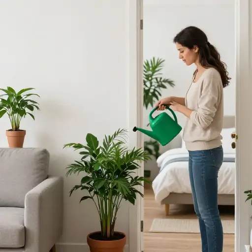这些植物每周浇两次水，卧室里的植物同样如此。
