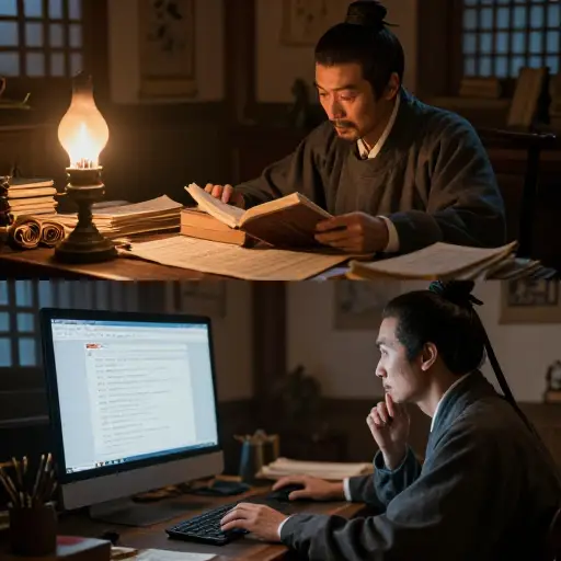 在过去，一位学者可能会花费数年时间寻找特定信息，而现在只需点击一下按钮就能轻松且廉价地找到！