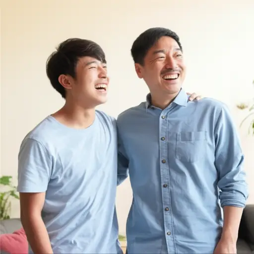 他的幽默感遗传自父亲。