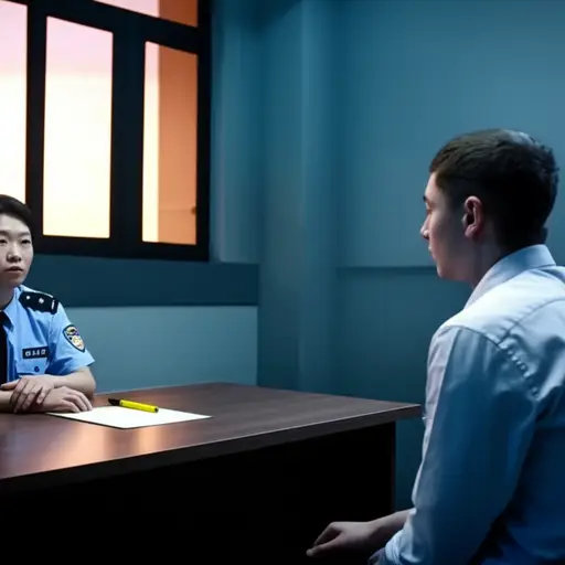 警察花了整个下午审问嫌疑人。