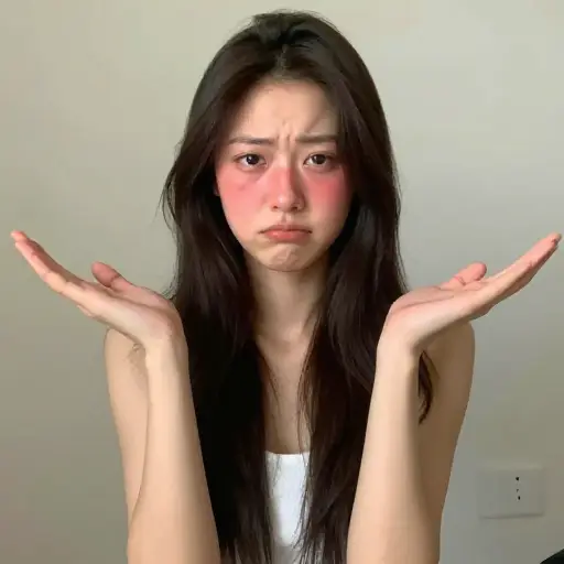 玛蒂娜脸涨得通红，并耸了耸肩。