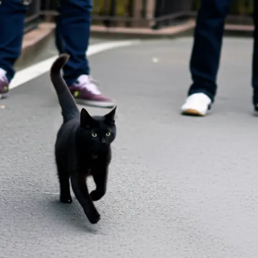 那黑猫从我们面前跑过，被认为是不祥的预兆。
