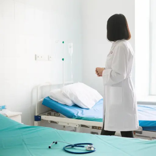 医生让病人脱掉上衣进行检查。