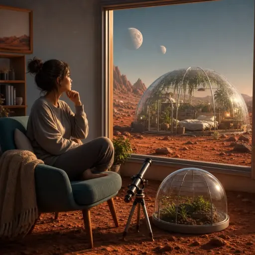 她经常想象自己在另一个星球上的生活会是怎样。