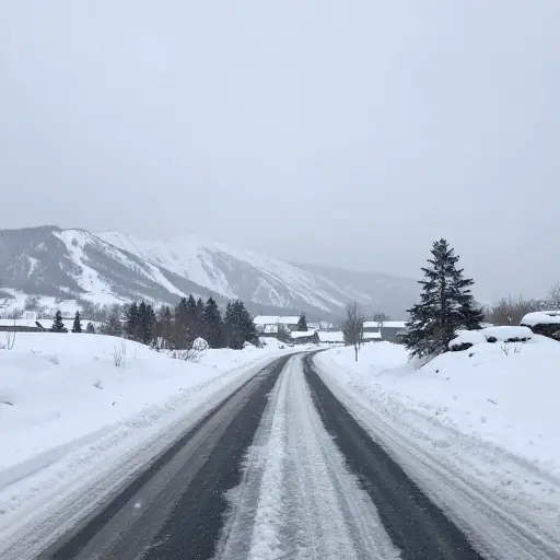 我们最好坚持走主路，因为其他路被雪堵住了。