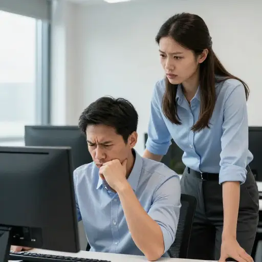 和他一起工作真是受罪。