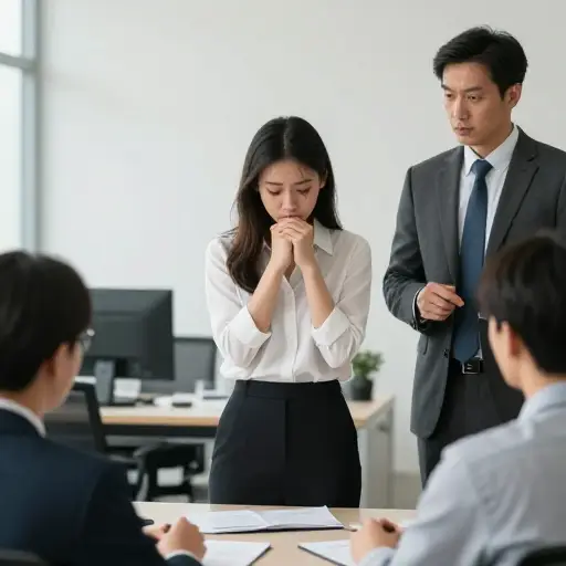 被老板当众批评让她深感屈辱。