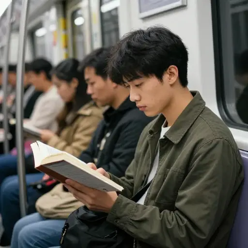 通勤时，我经常看书来打发时间。